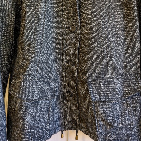 Wearmaster Outerwear Size Small Field Jacket Black Wool Blend Hooded Full Zip - Picture 5 of 14